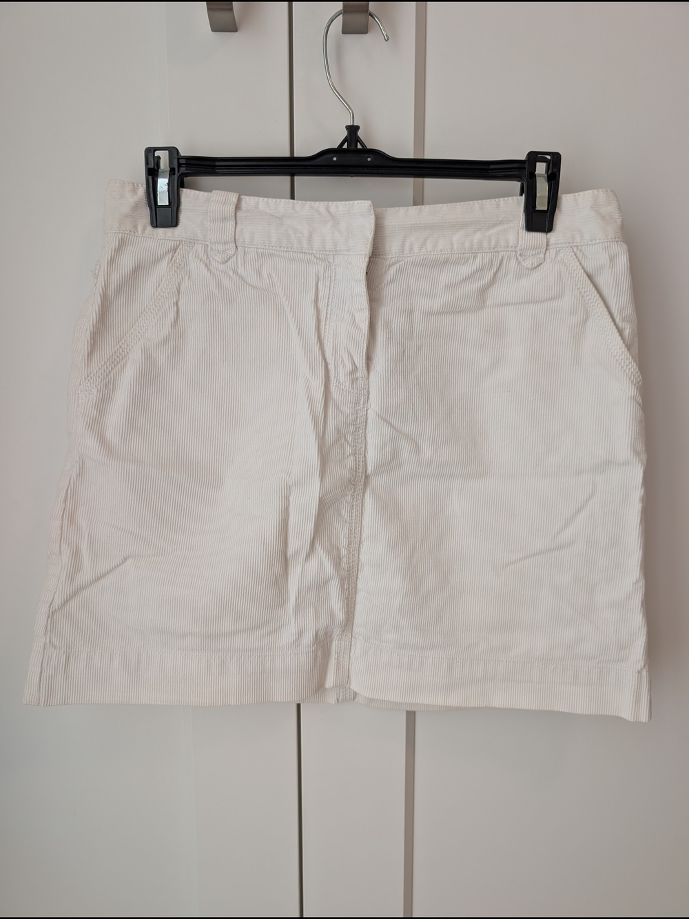 J. Crew Cream Corduroy Skirt